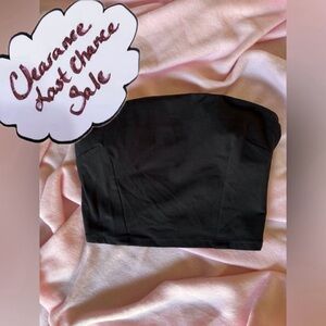 ALO Yoga XS Alosoft Black Convertible Sunkissed Bandeau (missing straps)